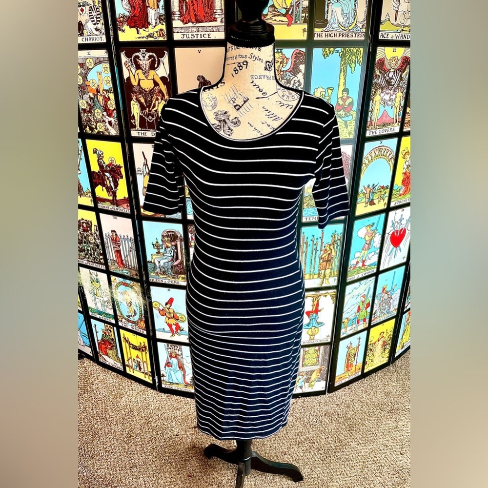 Black & white striped Lula Roe Dress Xxs